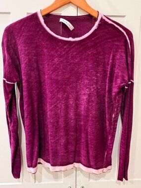 Kokun Overdye Fitted Crew Top Pink XS/S $198 Retail